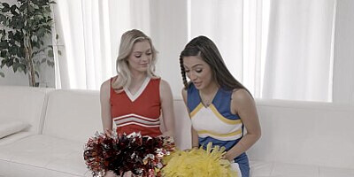 GIRL GIRL XXX - Horny Lesbian Teen Cheerleaders Special Practice Session
