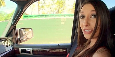 Innocent Jasmine Delatori at big tits trailer