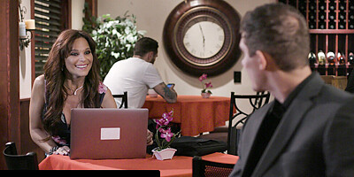 ADULT TIME - Mature MILF Syren De Mer Takes HUGE CUMSHOT After Blind Date With Stud! FULL SCENE