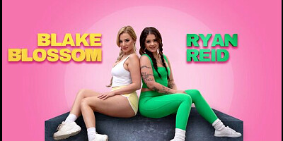 Comely Ryan Reid and Blake Blossom at long legs porn