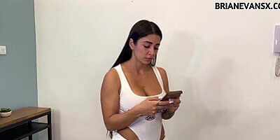 A hot Latin Milf and a blonde with big tits fuck the yoga instructor in a threesome