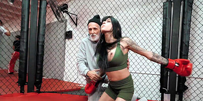 Hot babe gets so hot that she fucks him on the spot