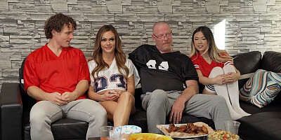 Unapproachable Lulu Chu and Aila Donovan at young (18+) action