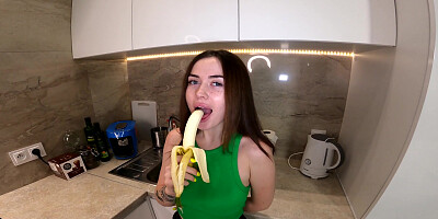 Sexy girl with big juice ass and perfect natural tits sucks big dick and fucks in doggy