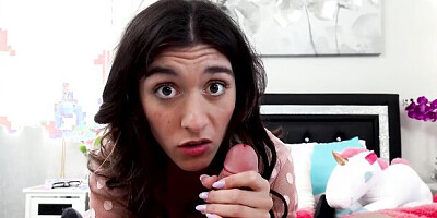 Step Sister Gives In To Her Stepbro's Wishes And Lets Him Play With Her Naked Body A Little