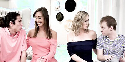 Horny Milfs Fuck Their Stepsons In A Hot Sloppy Group Sex Session