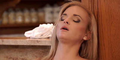 Black cock is the best reward for a blonde whore like that