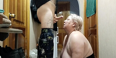 Stepmom Sucks Dick Licks My Ass And Takes Cum On Her Face