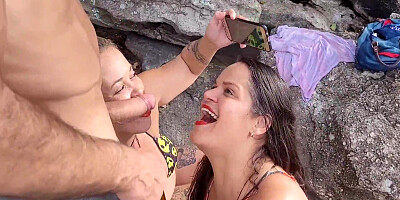 Caiu Na Net, Paty Bumbum And Fada Mel In Mata Atlantica Perfeito Pra Fazer Orgia Na Praia Com Os 27 Cm Do Big Macky 7 Min