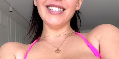 Busty Beach Bikini Joi With Angela White