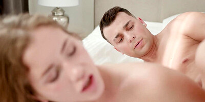 Romantic kisses fill the blonde with an urge to satisfy her BF