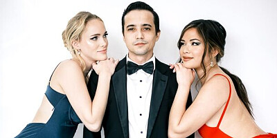 Riley Jean and Scarlett Alexis's blowjob scene by TeamSkeet Features