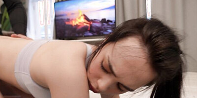 Fit Babe Gets Protein Dosed at the Gym: Hardcore Workout, Flexible Positions, Facial