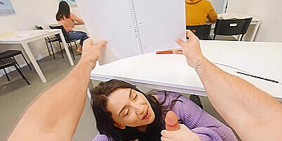 Sneaky College Classroom Anal