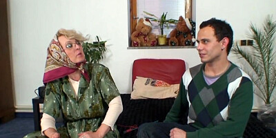 Granny is getting frisky with the biggest peen possible