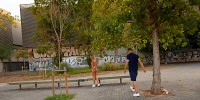Dirty blonde Ada Lapiedra adores fucking in the open air