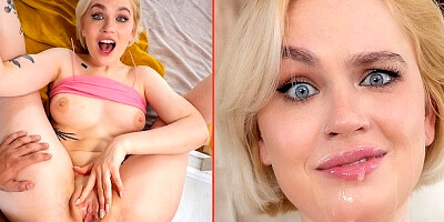 Curvy teen's talking pussy gets jealous when her BF pounds her asshole