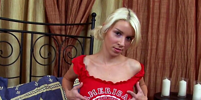 Cute blonde teen is getting fornicated by her partner