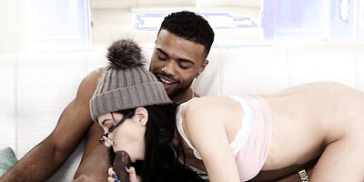 Super Hot Nerdy Brunette Loves A Good Doggystyle