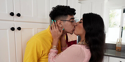 Hot babe Jasmine Sherni has fun with her stepsister's bf