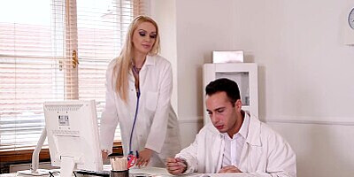 Big titty Nurse Amber Jayne banged hardcore by the doc in the kinky clinic