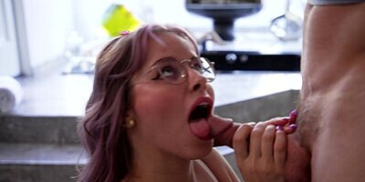 College Girl Bobbie Lavender Fucks Her Friend's Dad in His Wife's Lingerie!