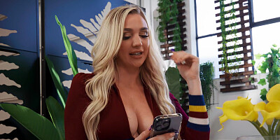 Slutty blonde gets fornicated in 3some by two horny dudes