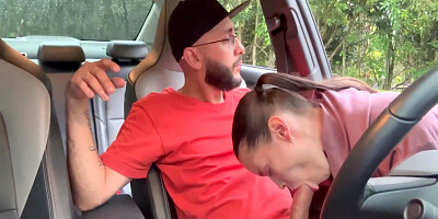 Im Making A Personalized Video And A Girl Catches Me Masturbating In The Car... She Decides To Help Me And Sucks Me Off! 8 Min