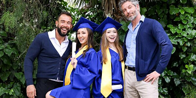 Outstanding Maya Woulfe and Myra Moans's big cock scene