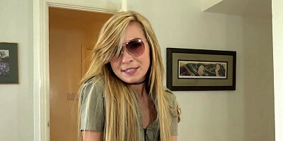 Girl in a sexy uniform is masturbating to get you off