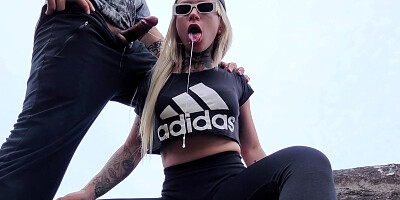 Stepsister On Vacation Takes Me To The Beach To Suck My Dick