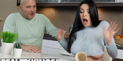 Touring the house gets spicy once the busty milf starts craving cock