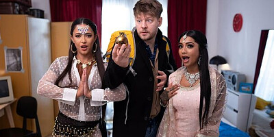 Yasmina Khan and Nuria Millan's blowjob movie by Fakehub