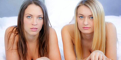 Irresistible Lily and Natalia's double blowjob xxx