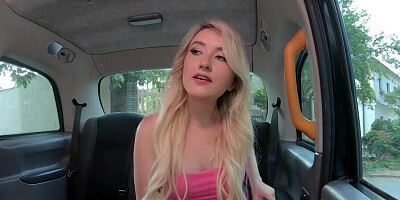 Taxi fuck with a good looking blondie who needs dick