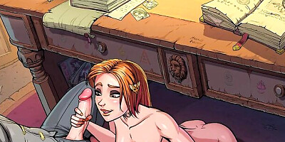 Ginny Weasly Sucks Off the Headmaster - Harry Potter - Innocent Witches - Porn Gameplay