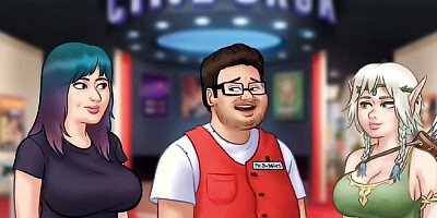 Summertime Saga #66 - Busty Girl Playing With Her Tight Pussy