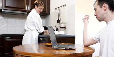 SISPORN. After dinner guy convinces stepsis to have sex in the bedroom