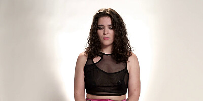 Victoria Voxxx gets naked and masturbates at the porn casting