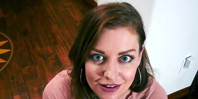 MILFy lady with a confident grin is going to screw around