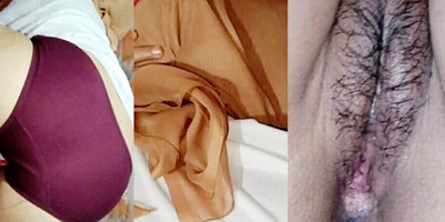 Pushing a Beautiful Girl in a Muslim Women's Hijab Without a Condom, She Doesn't Want to Take Off Her Hijab When She P