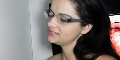 Native American SWALLOWER Saggy Tits Glory Hole Cock Sucking Glasses Slut