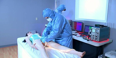 Beautiful no sex solo with a big-boobed brunette FemBot Helix