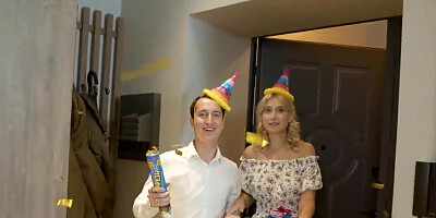 Girl is ready to cuckold her man during a celebration