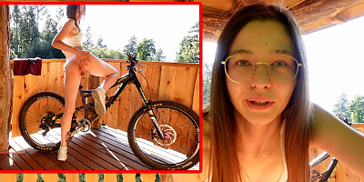 18 yo German Teen Fucks On Bike The Cunt Wet!