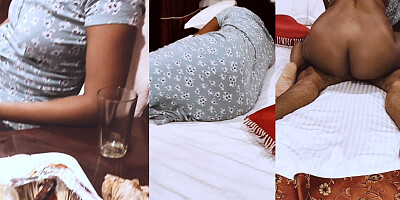 Indian Tamil Drinking Girl Sex In Hotel With Room Boy And Big Ass Doggy Style Position.