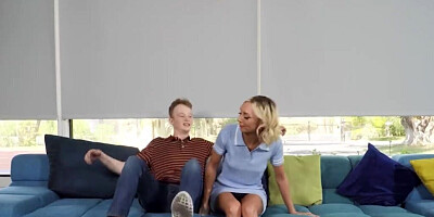 Cherie DeVille invites her stepdaughter to fuck this dude