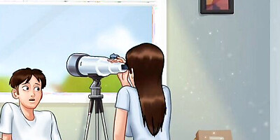 Summertime Saga #45 - He CAUGHT His Busty Roommate Masturbating