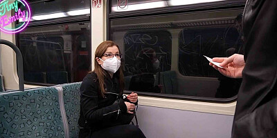 Slim German TinyEmily caught on train without ticket - She let the inspector Fuck her