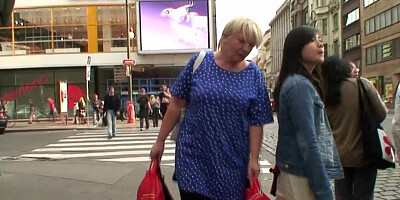 Granny with big boobs is happy to take a younger cock